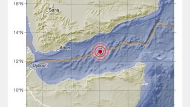 عاجل | زلزال بقوة 5.9 درجة على مقياس ريختر قبالة سواحل عدن وأبين وشبوة