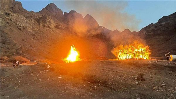 559 - الحملة الأمنية بالصبيحة تداهم أوكار المهربين في مديرية المضاربة ورأس العارة