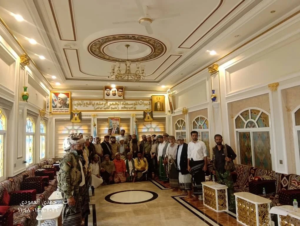 بديوان المرجعية الجنوبية الشيخ النقيب.. رئاسة الاتحاد العام لقبائل الجنوب تعقد الاجتماع الموسع مع اللجنة التحضيرية للداعي القبلي بمنطقة القدمة بيافع IMG 20260801 WA0003