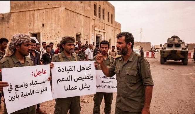 استياء واسع في أوساط القوات الأمنية بمحافظة أبين جراء تجاهل القيادة وتقليص الدعم IMG 20260820 WA0040